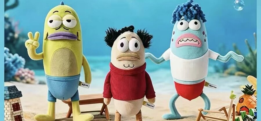 SpongeBob SquarePants plush trio